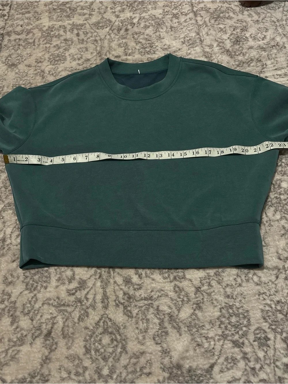 🐬Lululemon Softstreme Perfectly Oversized Cropped Crew in Storm Teal Sweatshirt